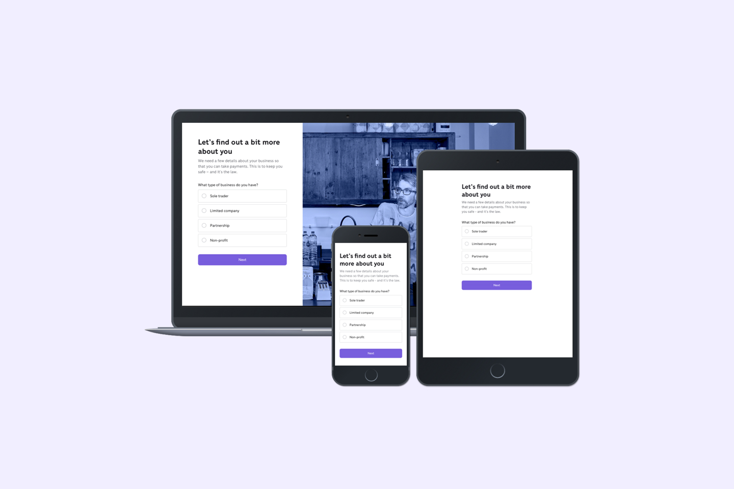 iZettle onboarding flow